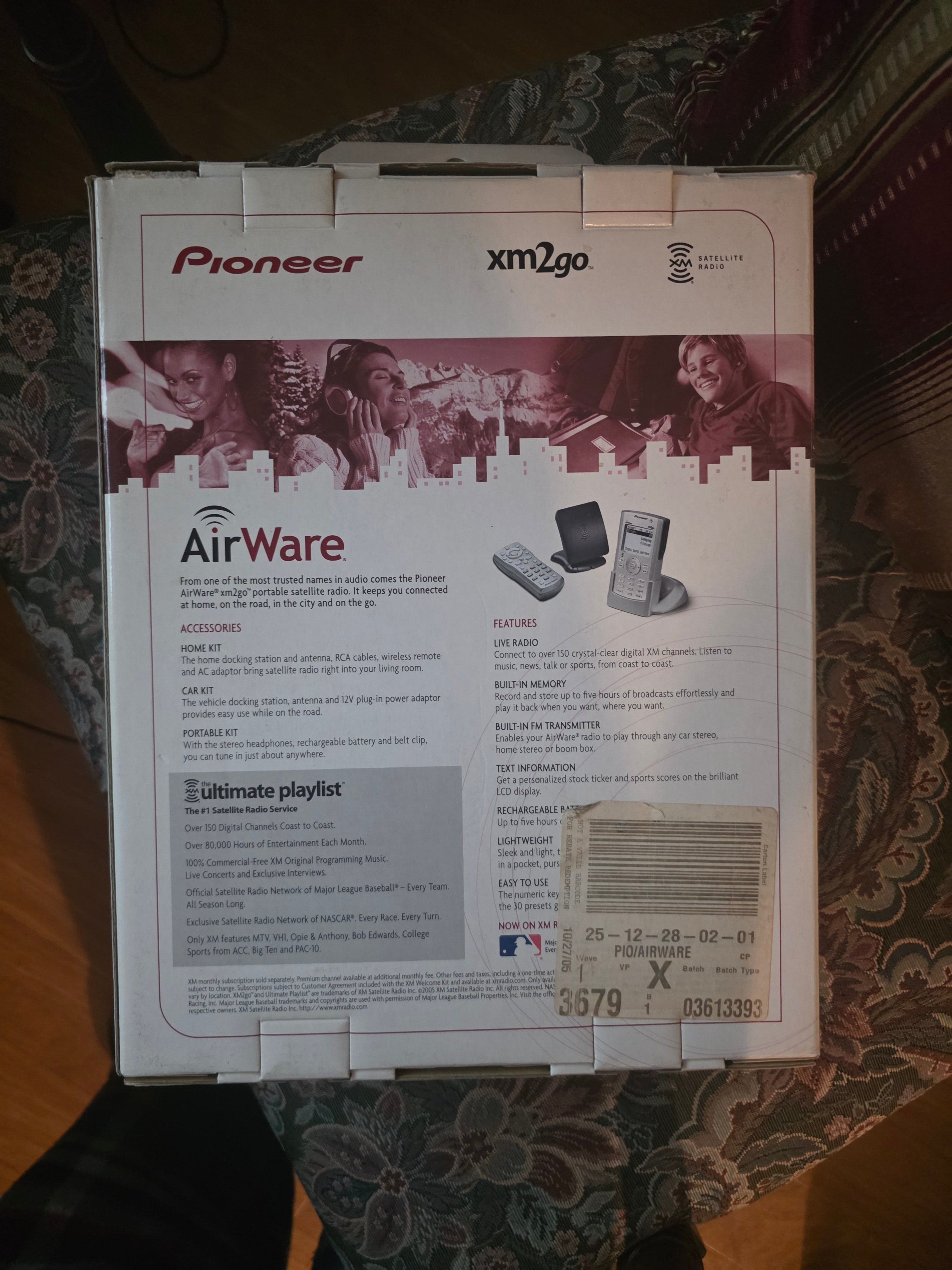Pioneer AirWare XM2go portable satellite radio-Used-Good Condition