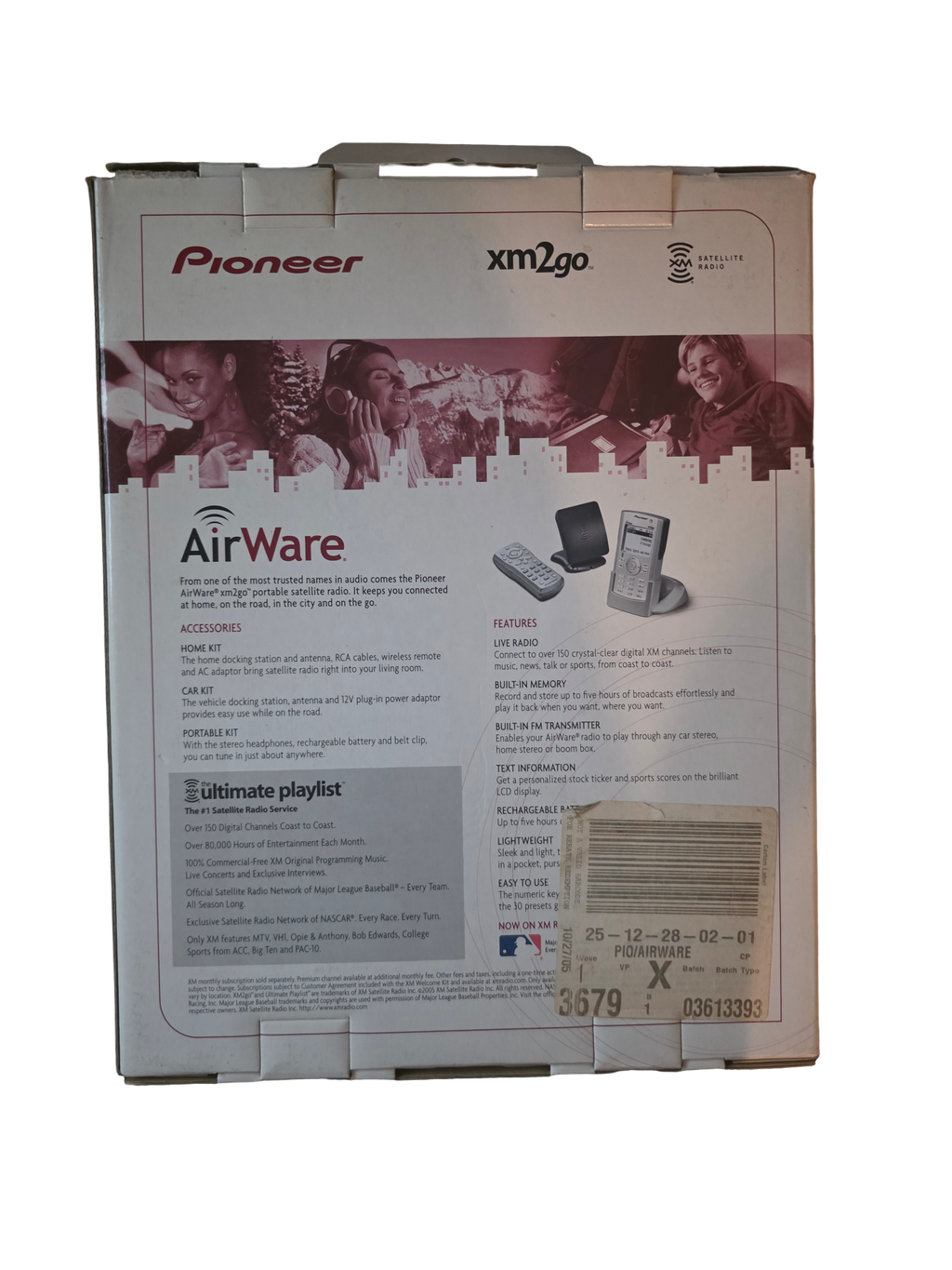 Pioneer AirWare XM2go portable satellite radio-Used-Good Condition