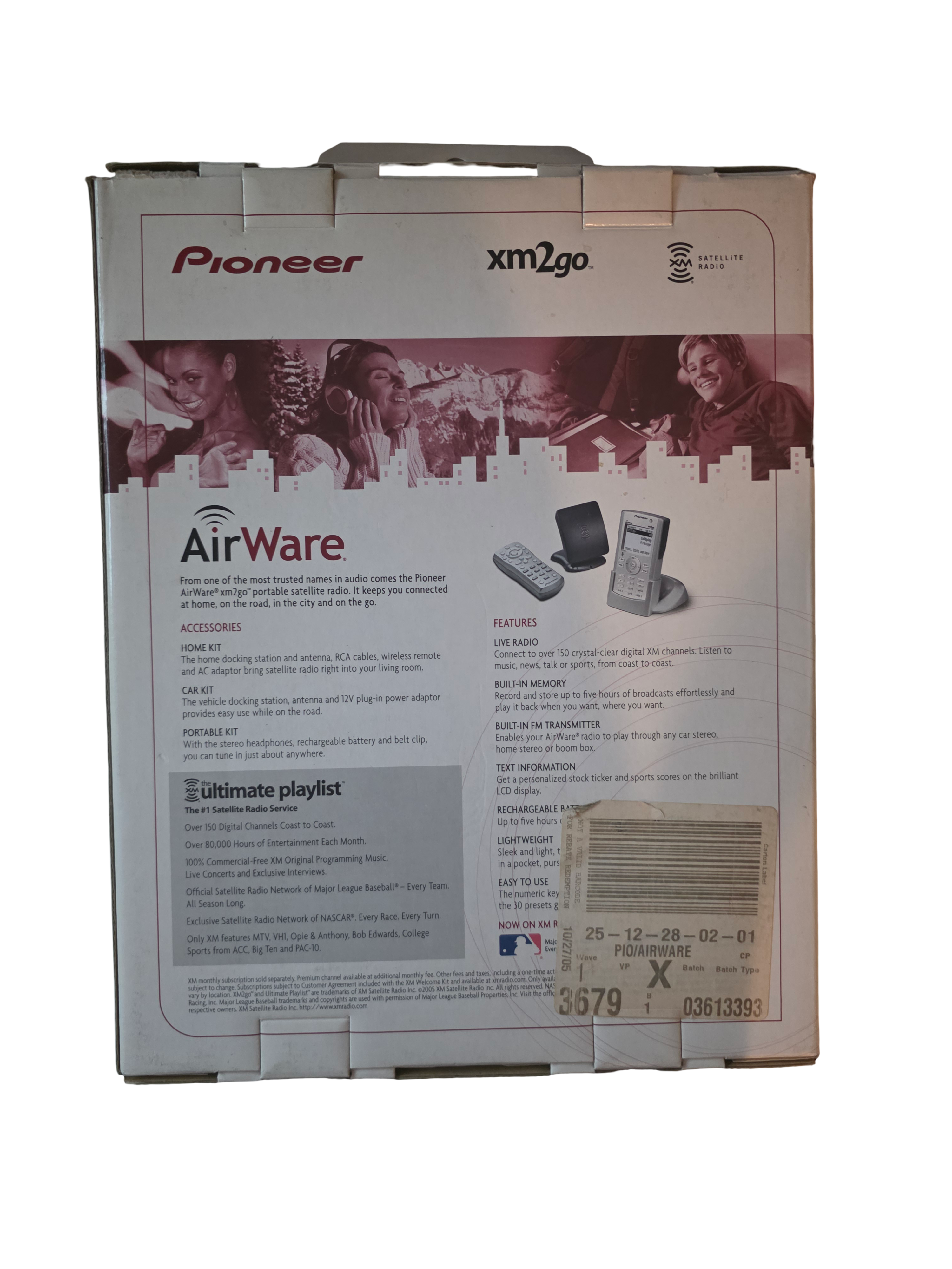 Pioneer AirWare XM2go portable satellite radio-Used-Good Condition