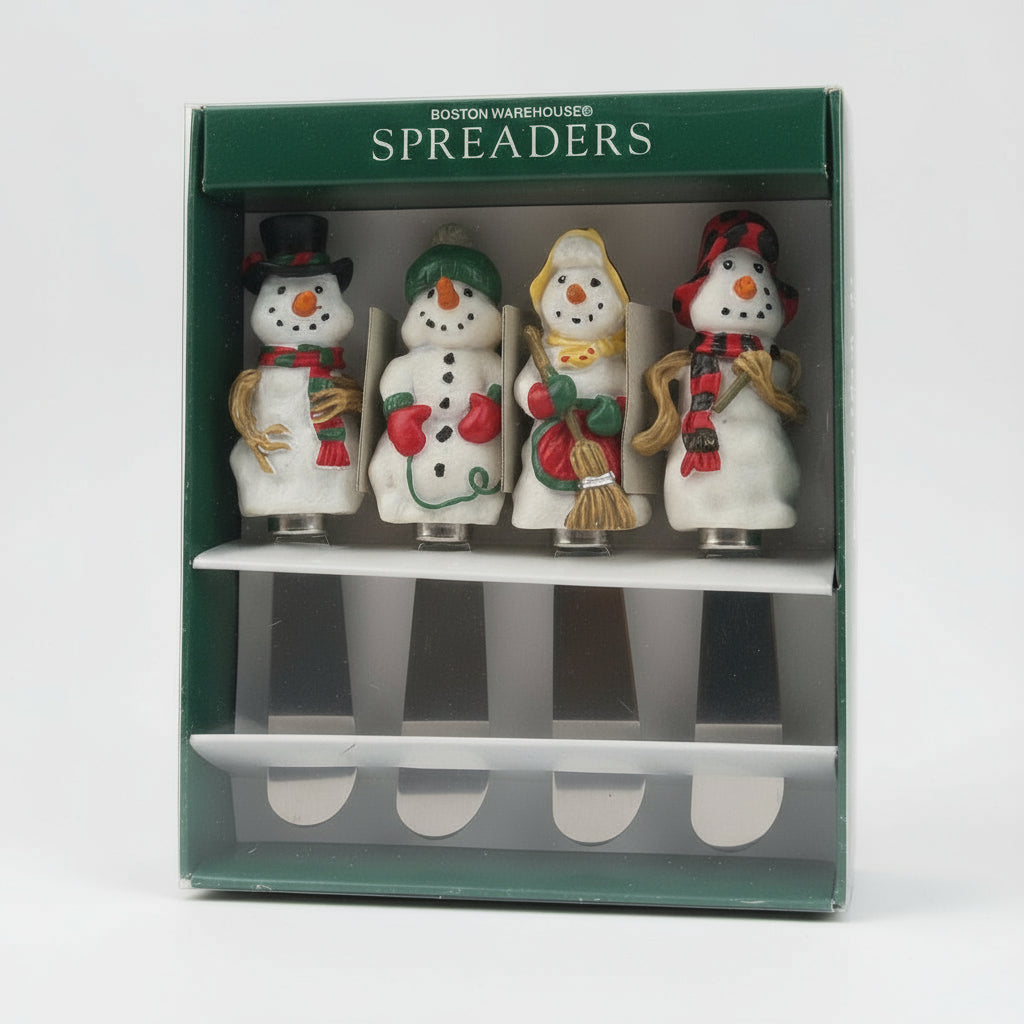 Boston Warehouse Snowman Spreader Set-New