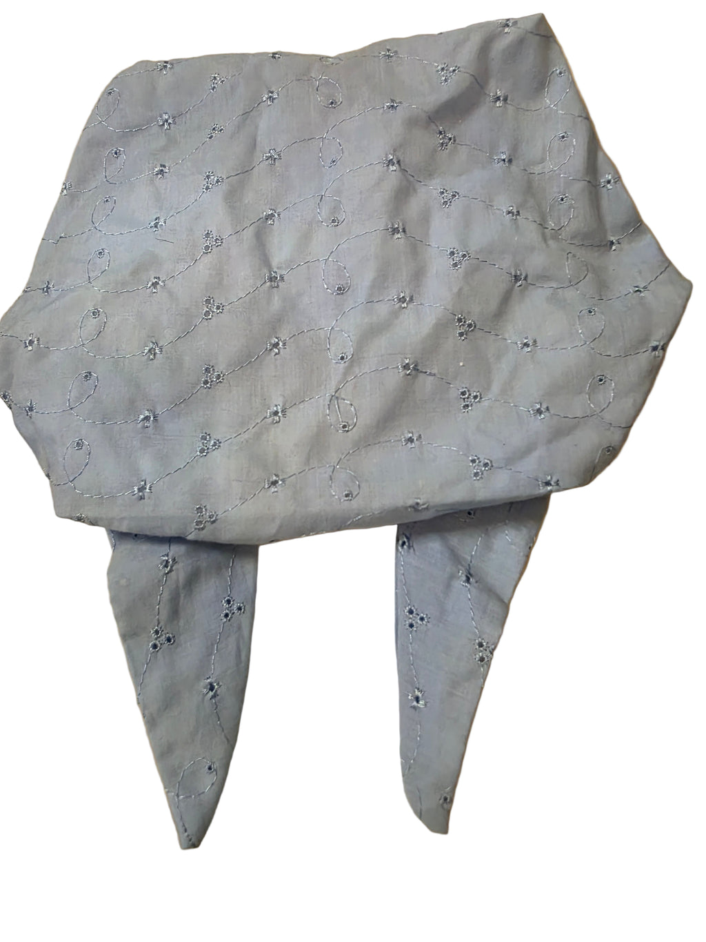 Floral Embroidered Headscarf - Pre-Tied Bandana with Ties-Like New