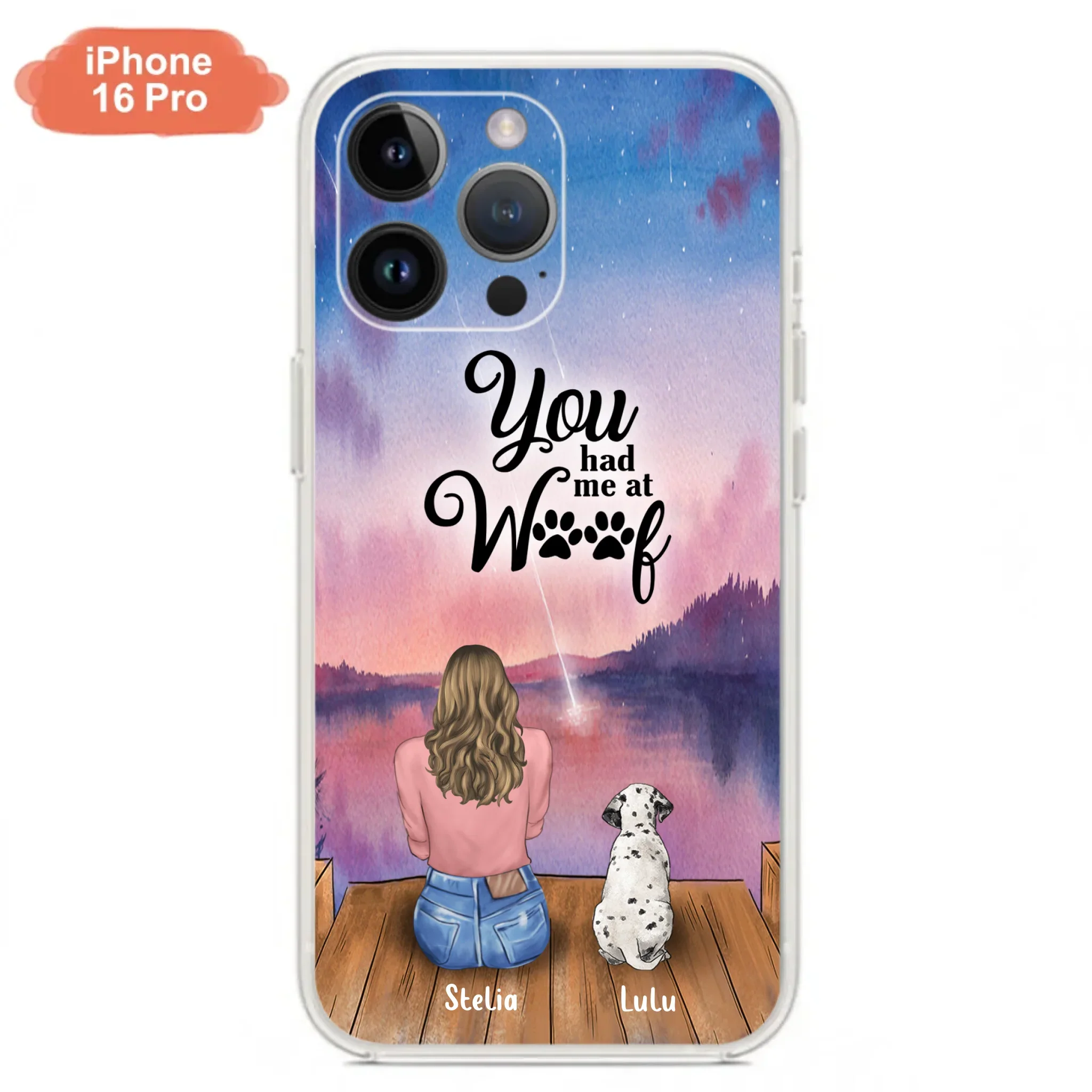 Custom Personalized Dog Mom Phone Case - Gifts For Dog Lovers With Upto 4 Dogs - You Had Me At Woof - Case For iPhone, Samsung