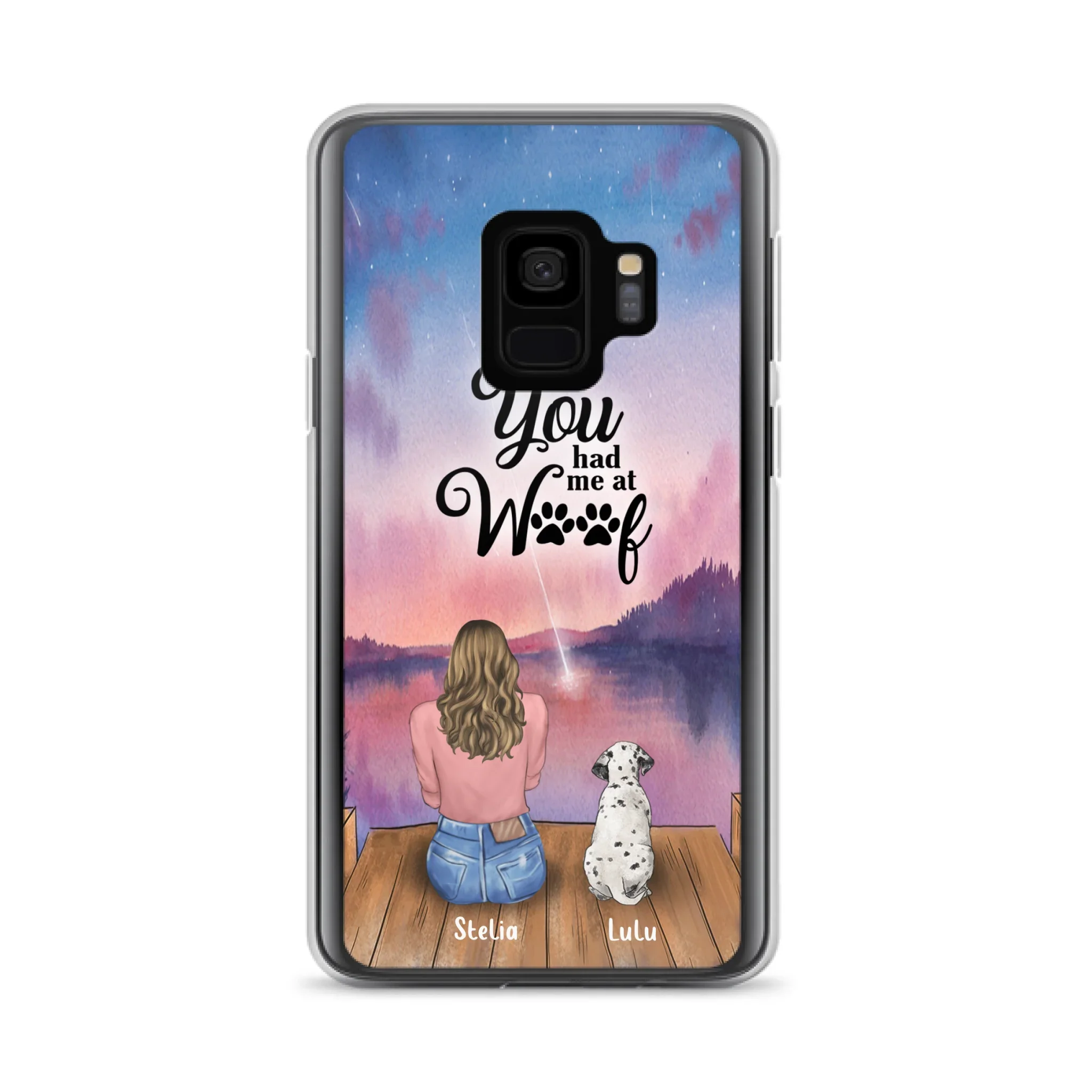 Custom Personalized Dog Mom Phone Case - Gifts For Dog Lovers With Upto 4 Dogs - You Had Me At Woof - Case For iPhone, Samsung