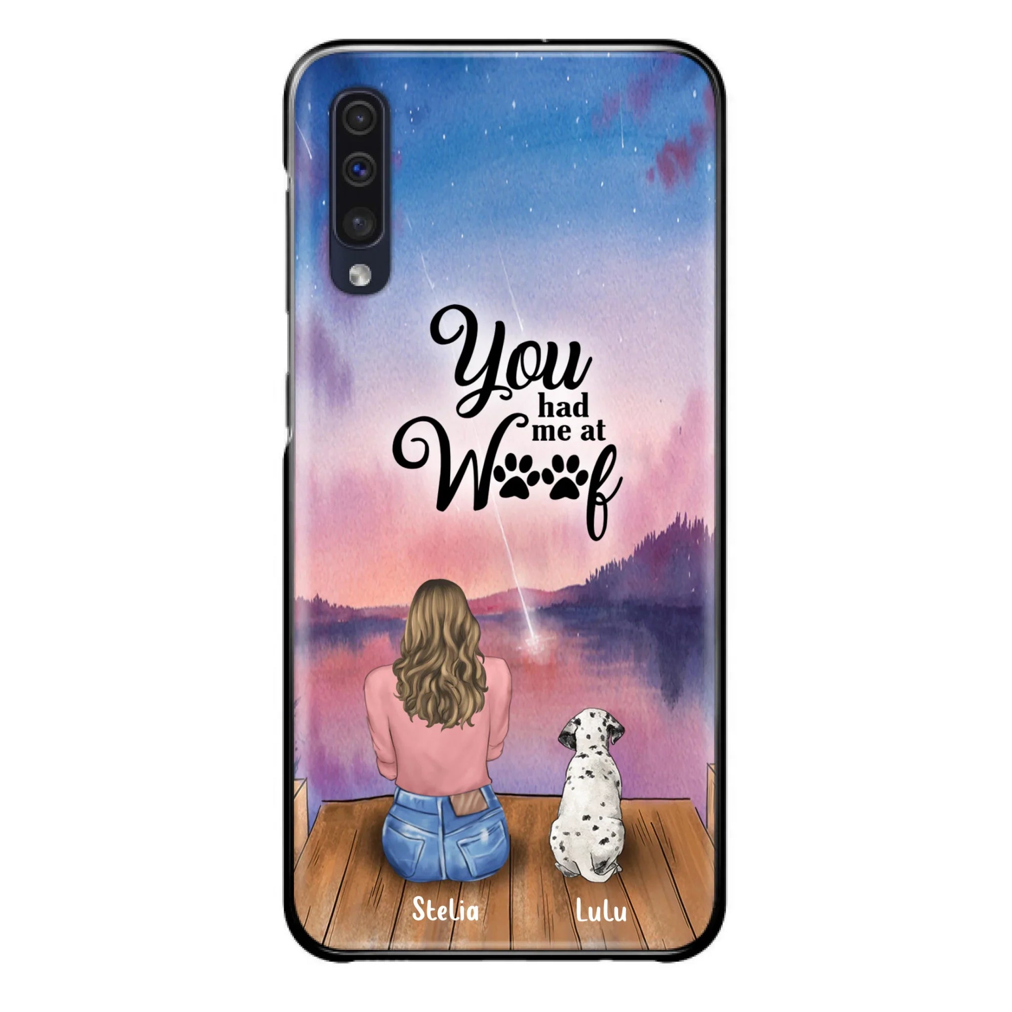 Custom Personalized Dog Mom Phone Case - Gifts For Dog Lovers With Upto 4 Dogs - You Had Me At Woof - Case For iPhone, Samsung