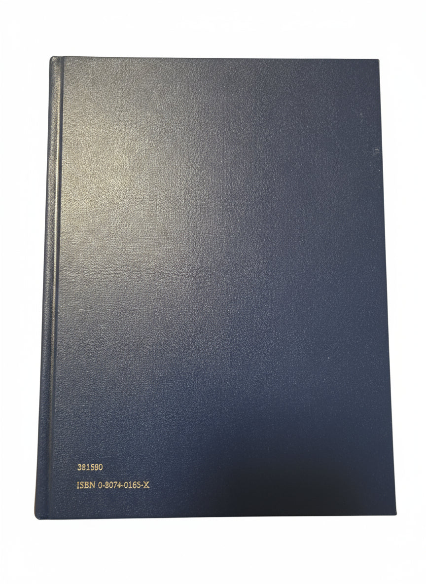 Black hardcover book with ISBN number on a white background